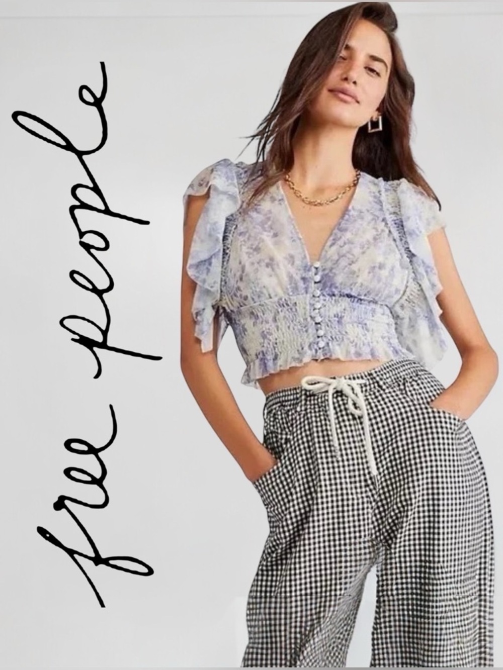 Free People • Sugar Mesh Top in Porcelain Combo || Medium